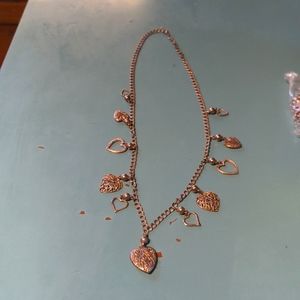 Silver hearts necklace